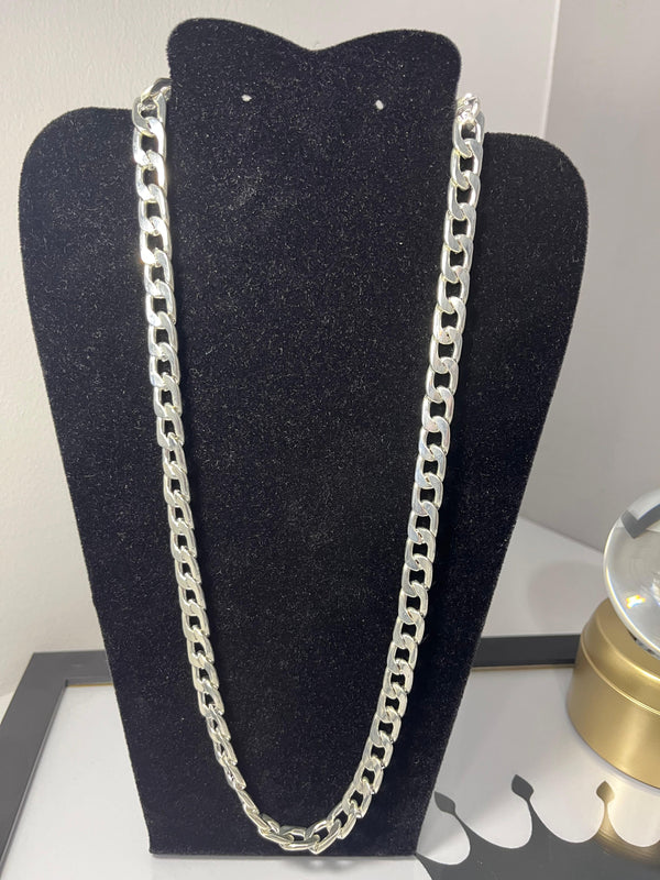 Corrente Grumet Prata 13MM x 70cm Cravado 925 🧊